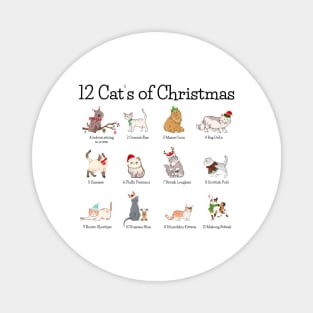 12 Cat’s of Christmas Magnet